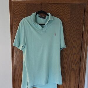 Polo by Ralph Lauren Men's Aqua Polo Shirt